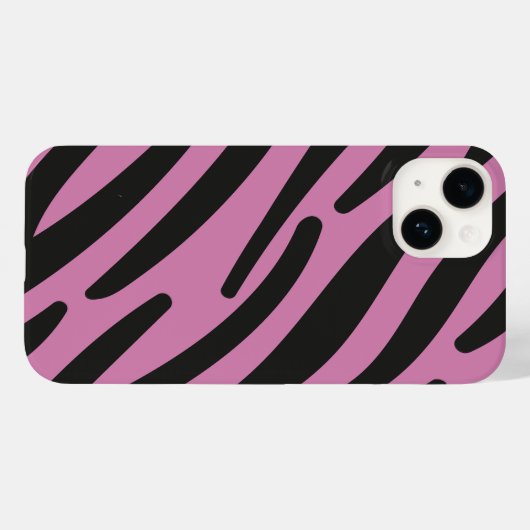 Roze Zebra gestreept Hoesje-Mate Case-Mate iPhone Case (Achterkant (horizontaal))