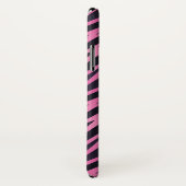 Roze zebra gestreepte achtergrond Case-Mate iPhone case (Achterkant / rechts)