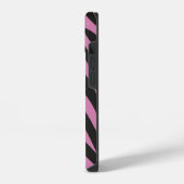 Roze Zebra Gestreepte Case-Mate iPhone Hoesje (Linkerkant)