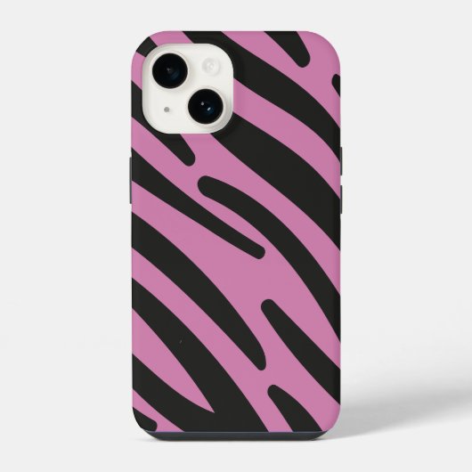 Roze Zebra Gestreepte Case-Mate iPhone Hoesje (Achterkant)