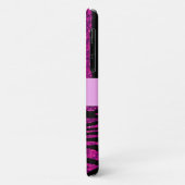 Roze Zebra, Glitter Zebra, Roze strips, Monogram Case-Mate iPhone Case (Achterkant/links)