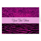 Roze Zebra, glitter Zebra, Zebra Print, Stripes (Voorkant Horizontaal)