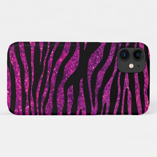 Roze Zebra, glitter Zebra, Zebra Print, Stripes Case-Mate iPhone Case (Achterkant (horizontaal))