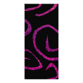 Roze Zebra, glitter Zebra, Zebra Print, Stripes Reclamekaart (Achterkant)