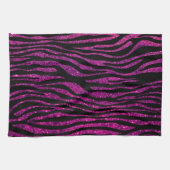 Roze Zebra, glitter Zebra, Zebra Print, Stripes Theedoek (Horizontaal)