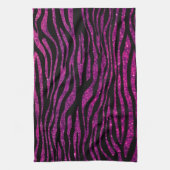 Roze Zebra, glitter Zebra, Zebra Print, Stripes Theedoek (Verticaal)
