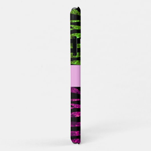 Roze Zebra, Groene Zebra, Glitter Zebra, Jouw naam Case-Mate iPhone Case (Achterkant/rechts)