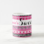 Roze zebra hart Sweet 16 Mok (Center)