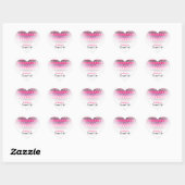 Roze zebra hart Sweet 16 Party sticker (Vel)