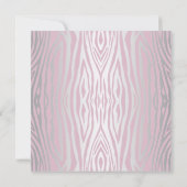 Roze Zebra High Heels Sweet 16 Party Kaart (Achterkant)