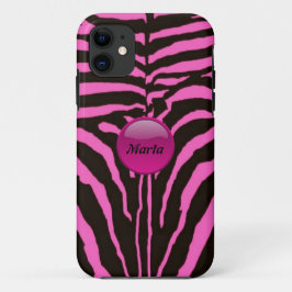 Roze Zebra iPhone5 Hoesje