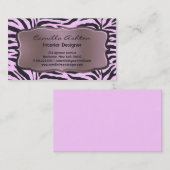 Roze Zebra Kaarten Zakelijk Visitekaartje (Voorkant / Achterkant)