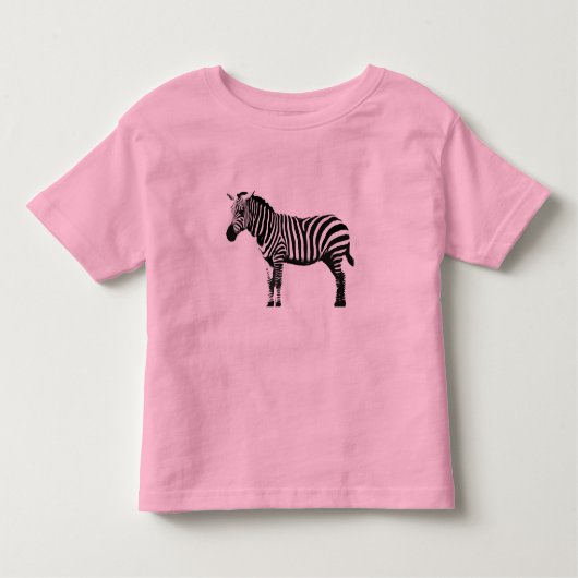 Roze Zebra Kinder Shirts (Voorkant)