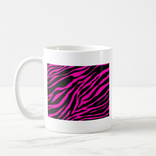 roze zebra koffiemok (Links)