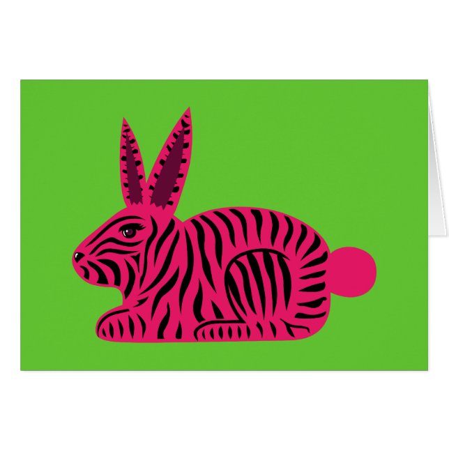 Roze Zebra konijn (Voorkant Horizontaal)