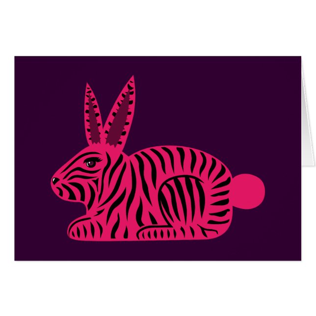 Roze Zebra konijn (Voorkant Horizontaal)