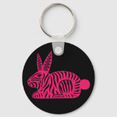 Roze Zebra konijn Sleutelhanger (Voorkant)