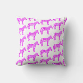 Roze zebra kussen