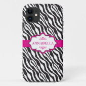 Roze Zebra lint Case-Mate iPhone Case (Achterkant)