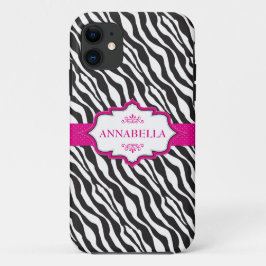 Roze Zebra lint Case-Mate iPhone Case