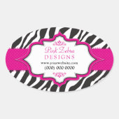 Roze Zebra lint promotionele Stickers (Voorkant)