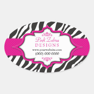 Roze Zebra lint promotionele Stickers