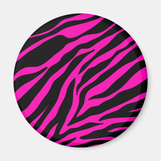 roze zebra magneet (Voorkant)