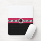 Roze zebra mousepad muismat (Met muis)