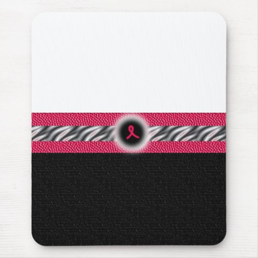 Roze zebra mousepad muismat (Voorkant)