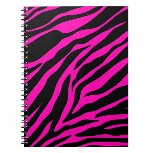 roze zebra notitieboek (Voorkant)