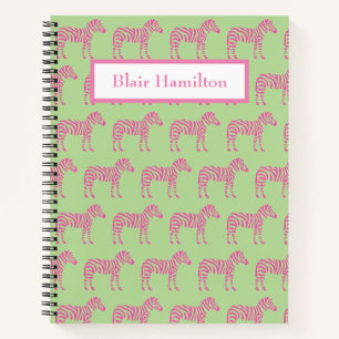 Roze zebra notitieboek