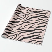 Roze Zebra Pattern Cadeaupapier (Uitgerold)
