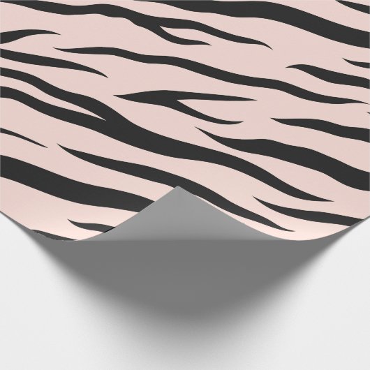 Roze Zebra Pattern Cadeaupapier (Hoek)