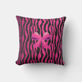 Roze Zebra Pattern roze lint Kussen