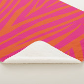 Roze Zebra Pattern Sherpa Deken (3/4)