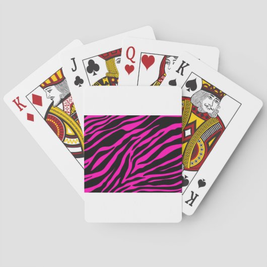 roze zebra pokerkaarten (Achterkant)