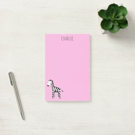 Roze zebra post-it® notes (Kantoor)