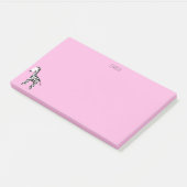 Roze zebra post-it® notes (Schuin)