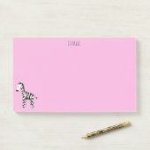 Roze zebra post-it® notes (Op bureau)