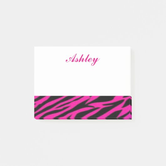 Roze Zebra Post-it® Notes (Voorkant)