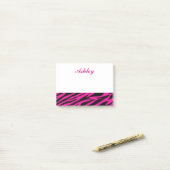 Roze Zebra Post-it® Notes (Op bureau)