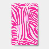 Roze zebra print badge (Achterkant)