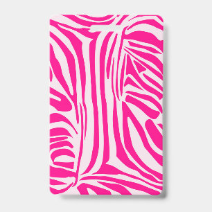 Roze zebra print badge