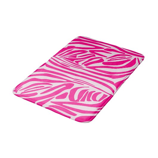 Roze zebra print badmat (Gekanteld)