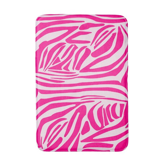 Roze zebra print badmat (Voorkant Verticaal)