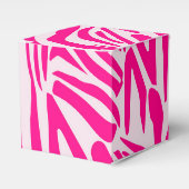 Roze zebra print bedankdoosjes (Voorkant Zijde)