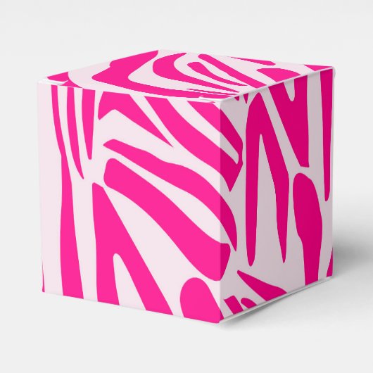 Roze zebra print bedankdoosjes (Voorkant Zijde)