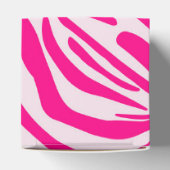 Roze zebra print bedankdoosjes (Bovenkant)