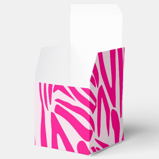 Roze zebra print bedankdoosjes (Geopend)