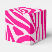 Roze zebra print bedankdoosjes (Achterkant)